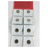 Eight Roosevelt dimes