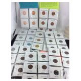 Penny lot with steel war, wheat, Indian head, etc