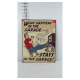 Metal man cave / garage sign.