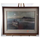 "Low Country Clams" print by Clevis Clark, signed