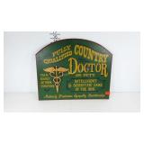 Country Doctor handpainted wooden sign