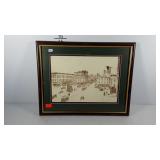 Downtown Hagerstown at Christmas print, framed