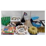 Mixed group, sketch of Jim Morrison, lamp, lamp