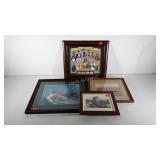 Military theme art group, signed print of Navy