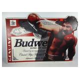 Advertising,  Budweiser metal sign with boxing