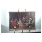 Margaret Dovaston print, men smoking near