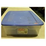 STERILITE 28 quart tote with lid.