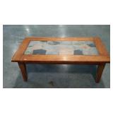 Slate top coffee table. 48"×24"×18".