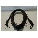 Leather horse collar with attached straps, nice