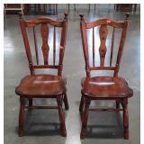 Pair of Oak Dining Chairs, clean Solid condition,