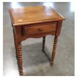 Maple Bedside Table, single drawer, slight finish