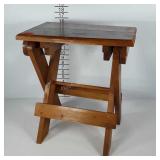 Solid wood folding stool