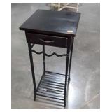 Occasional Side Stand, black in color, wooden