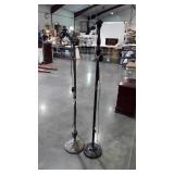 Two floor lamp poles, No Shades