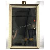 Wall mirror, beveled edge, light crackle paint