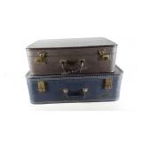 Vintage suitcases, blue lady Baltimore 24x15x8