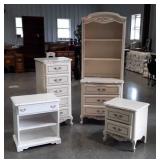 4pc Bedroom Furniture Group, 3 matched French