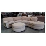 Sectional Sofa, 3 pcs, 38" ottoman on rollers, 2
