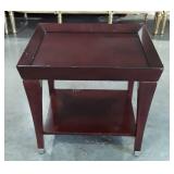 Living Room End Table, Mahogany finish, modern