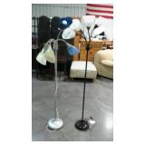 Two multi light floor lamps. Five lights each.