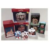 Holiday village houses, lighted Dickensvale and