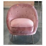 Pink velour accent chair. Seller code LN.