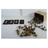 Approximately 30 matching brass drawer / cabinet