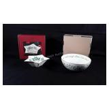 2 Lenox Christmas serving bowls. Star shaped and