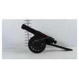 Cast iron cannon decor. Measures approximately