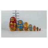 Nesting doll set in nice condition.  7 pieces in
