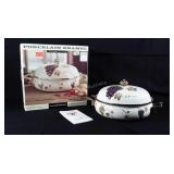 Porcelain Enamel 10" buffet server in nearly new