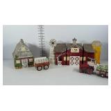 1998 Cracker Barrel ceramic farm kitchen set: 3