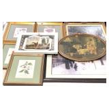 Wall art grouping, four botanicals (one is