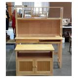 Desk with hutch top and matching TV stsnd.