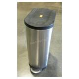 SIMPLEHUMAN stainless kitchen trashcan with foot