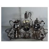 Silverplated serviceware: 3 drink servers, XL