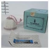 1987 pink and white Lladro bell in original box.