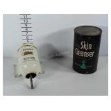 Boraxo powdered soap dispenser and can of