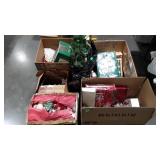 Holiday decor, ornaments, wreath, Santa & angel