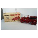 Jim Beam Fire Pumper decanter in nice condition