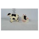 2 ceramic cow coin banks,