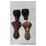 Two pair of cast bathtub feet