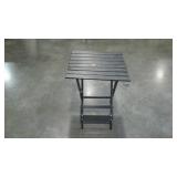 Folding patio side table.