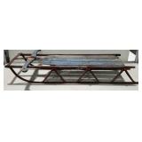 Antique runner sled with the straight end