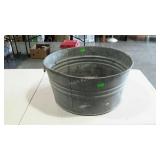 Galvanized washtub.