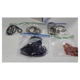 5 bags of costume jewelry bracelets and necklaces