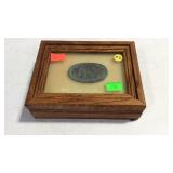 Wooden case with buckle "CS"