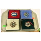 Four White House ornaments 2000, 2009, 2005, and