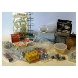 Box of assorted small hardware.