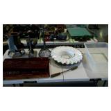 Group lot. Partial tap and fie set in wood case,